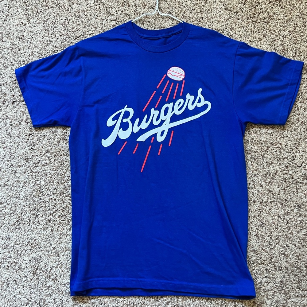 Los Angeles Dodgers Burgers Shirt Mens Medium